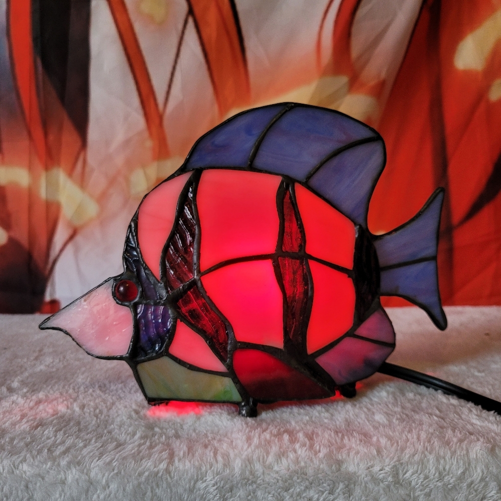 Stained Glass Fish Lamp